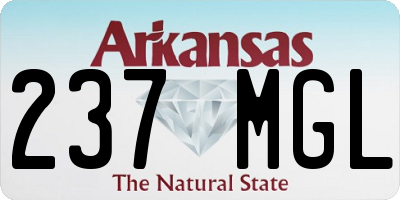 AR license plate 237MGL