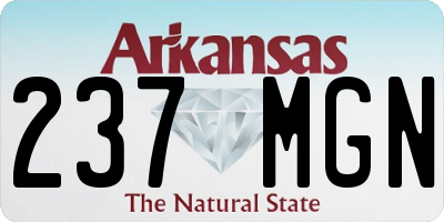 AR license plate 237MGN