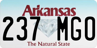 AR license plate 237MGO