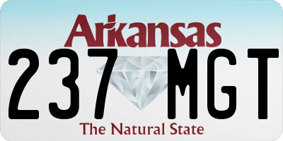 AR license plate 237MGT