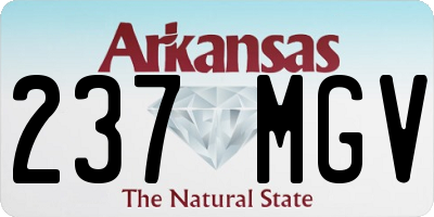 AR license plate 237MGV