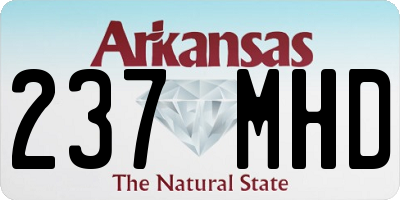 AR license plate 237MHD