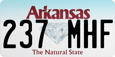 AR license plate 237MHF