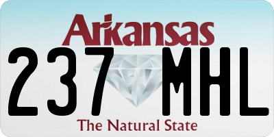 AR license plate 237MHL