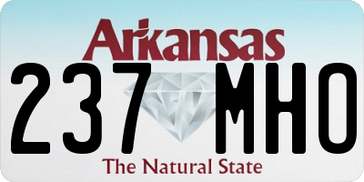 AR license plate 237MHO