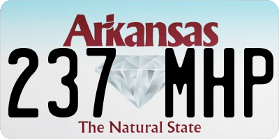 AR license plate 237MHP