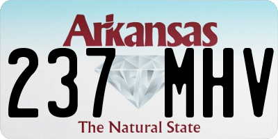AR license plate 237MHV