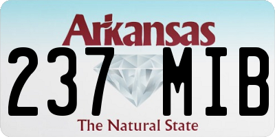 AR license plate 237MIB