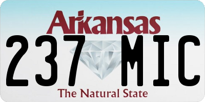 AR license plate 237MIC