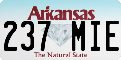 AR license plate 237MIE