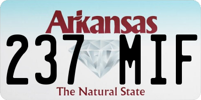 AR license plate 237MIF