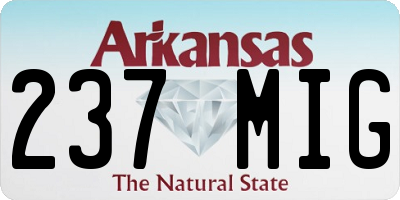 AR license plate 237MIG
