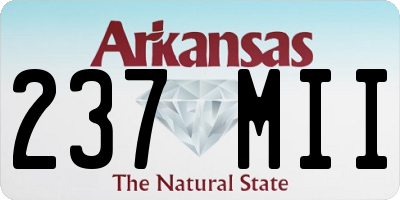 AR license plate 237MII