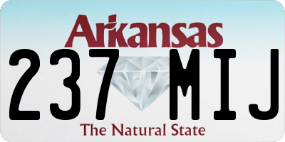 AR license plate 237MIJ