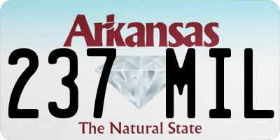 AR license plate 237MIL