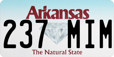 AR license plate 237MIM