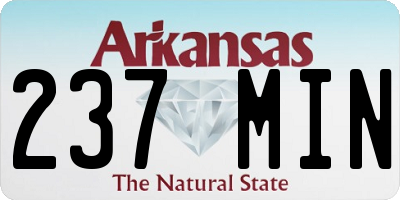 AR license plate 237MIN