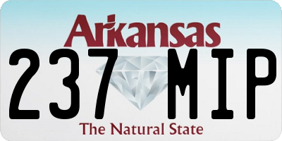 AR license plate 237MIP