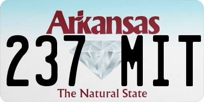 AR license plate 237MIT