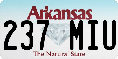 AR license plate 237MIU