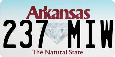 AR license plate 237MIW