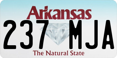 AR license plate 237MJA
