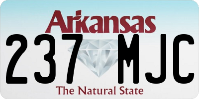 AR license plate 237MJC