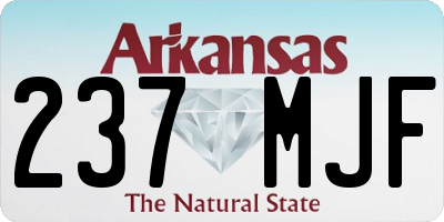 AR license plate 237MJF