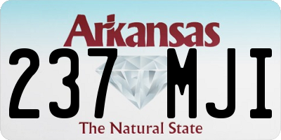 AR license plate 237MJI