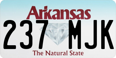AR license plate 237MJK