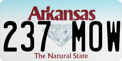 AR license plate 237MOW