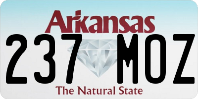 AR license plate 237MOZ