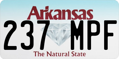 AR license plate 237MPF