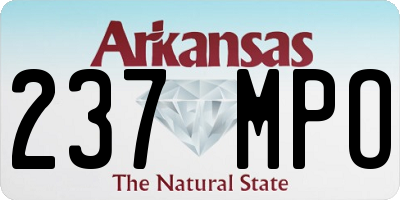 AR license plate 237MPO