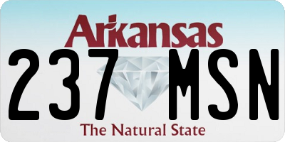 AR license plate 237MSN