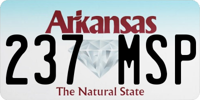 AR license plate 237MSP