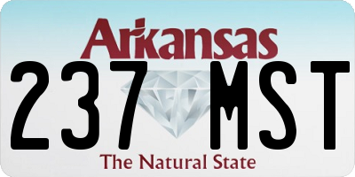 AR license plate 237MST