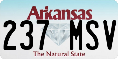 AR license plate 237MSV