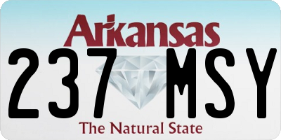 AR license plate 237MSY