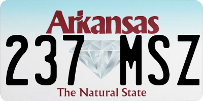 AR license plate 237MSZ
