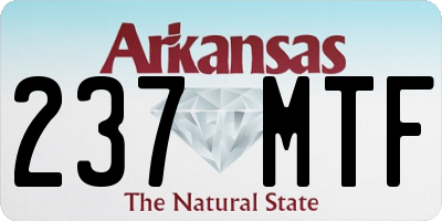 AR license plate 237MTF