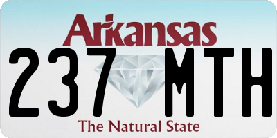 AR license plate 237MTH