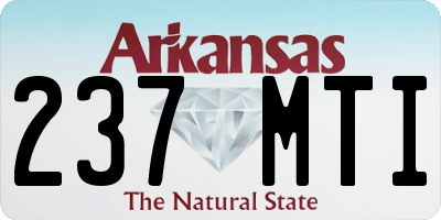 AR license plate 237MTI