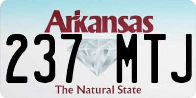AR license plate 237MTJ