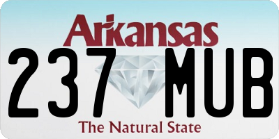 AR license plate 237MUB