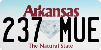 AR license plate 237MUE
