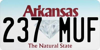 AR license plate 237MUF