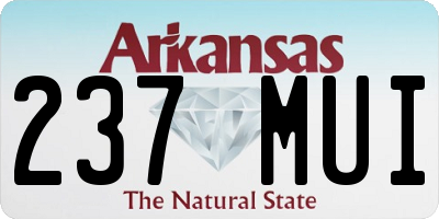 AR license plate 237MUI