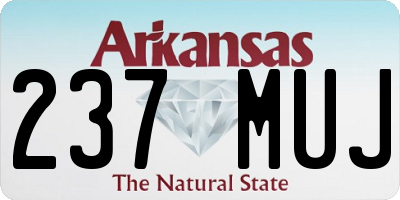 AR license plate 237MUJ