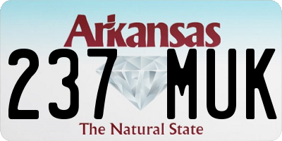 AR license plate 237MUK
